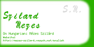 szilard mezes business card