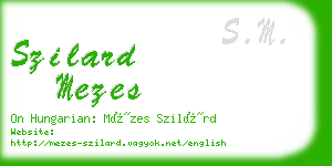 szilard mezes business card